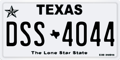 TX license plate DSS4044