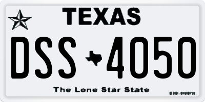 TX license plate DSS4050