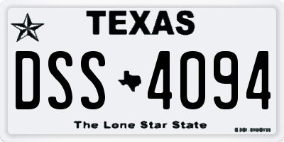 TX license plate DSS4094