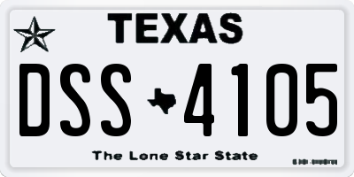 TX license plate DSS4105