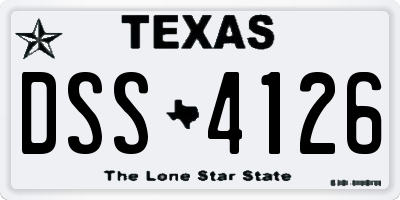 TX license plate DSS4126