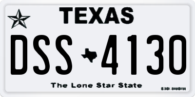 TX license plate DSS4130