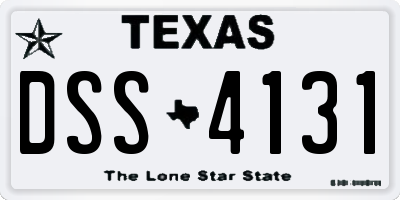 TX license plate DSS4131