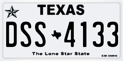 TX license plate DSS4133