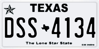 TX license plate DSS4134