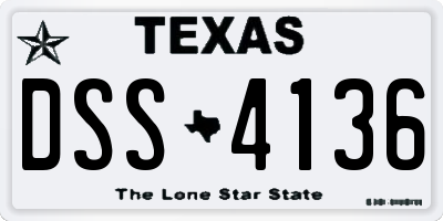 TX license plate DSS4136