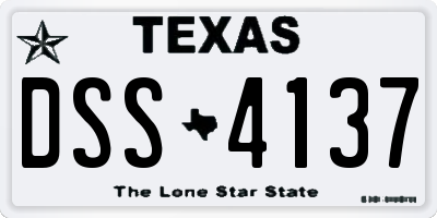 TX license plate DSS4137