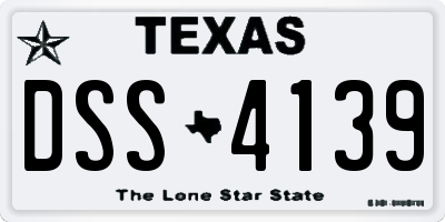 TX license plate DSS4139