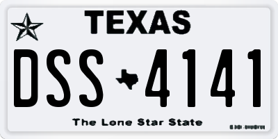 TX license plate DSS4141
