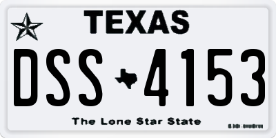 TX license plate DSS4153
