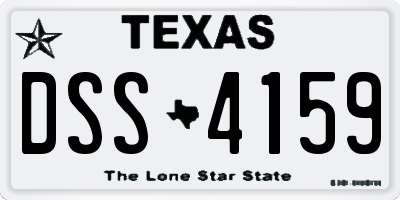 TX license plate DSS4159