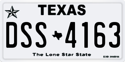 TX license plate DSS4163