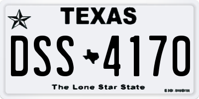 TX license plate DSS4170