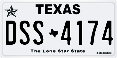 TX license plate DSS4174
