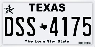 TX license plate DSS4175