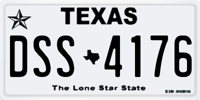 TX license plate DSS4176