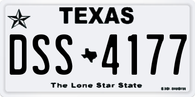 TX license plate DSS4177