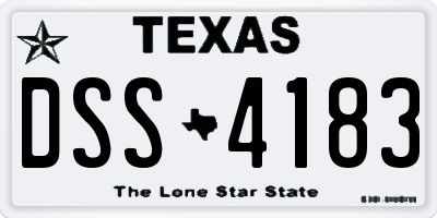 TX license plate DSS4183
