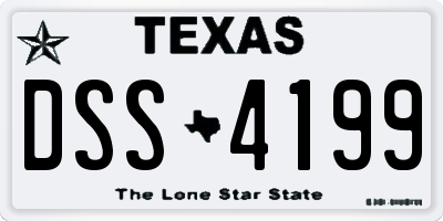 TX license plate DSS4199