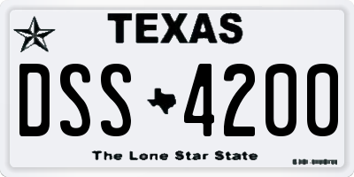 TX license plate DSS4200