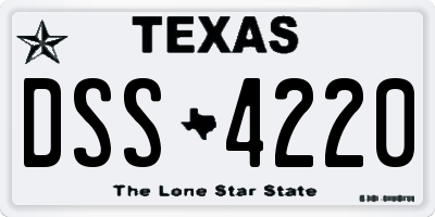 TX license plate DSS4220
