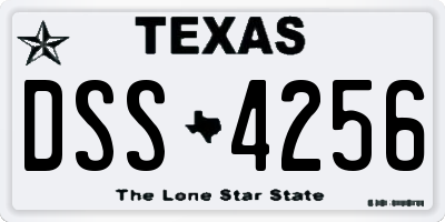 TX license plate DSS4256
