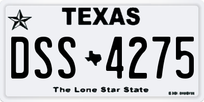 TX license plate DSS4275