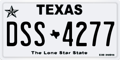 TX license plate DSS4277