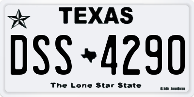 TX license plate DSS4290