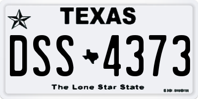 TX license plate DSS4373