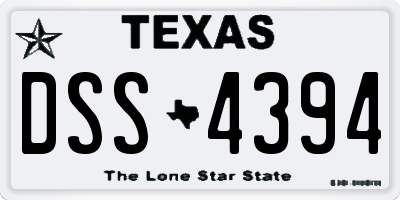 TX license plate DSS4394