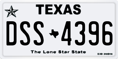 TX license plate DSS4396