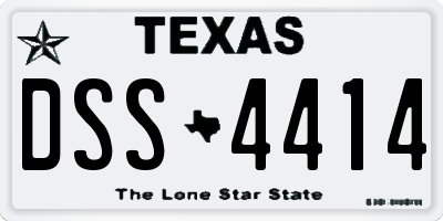 TX license plate DSS4414