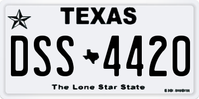 TX license plate DSS4420
