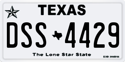 TX license plate DSS4429