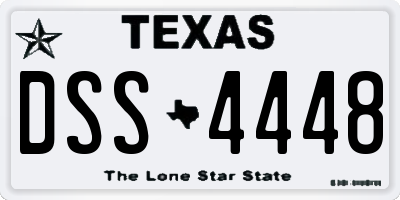 TX license plate DSS4448