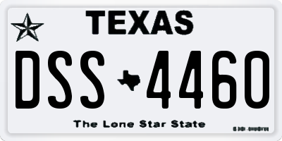 TX license plate DSS4460