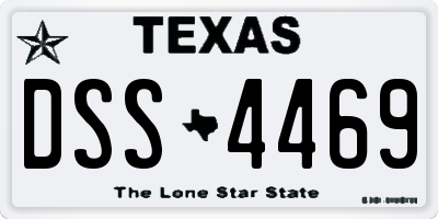 TX license plate DSS4469