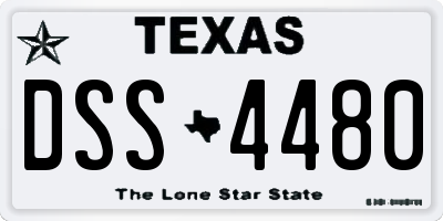 TX license plate DSS4480