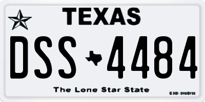 TX license plate DSS4484
