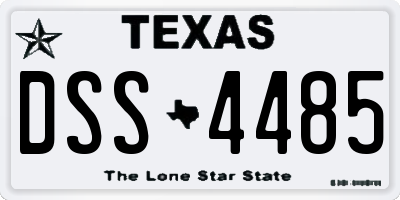 TX license plate DSS4485