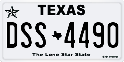 TX license plate DSS4490