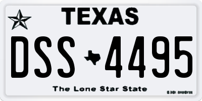 TX license plate DSS4495
