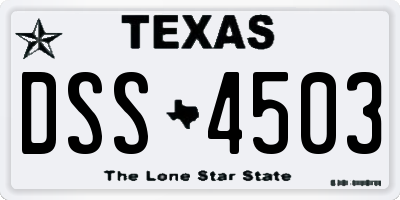 TX license plate DSS4503