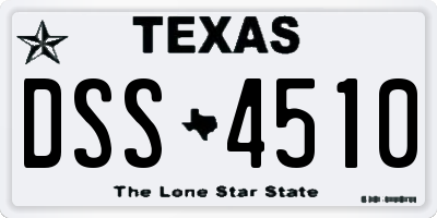 TX license plate DSS4510