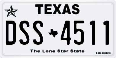 TX license plate DSS4511