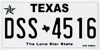 TX license plate DSS4516