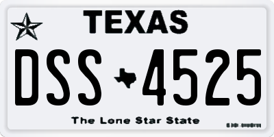TX license plate DSS4525