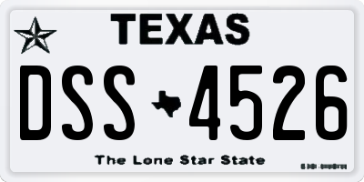 TX license plate DSS4526