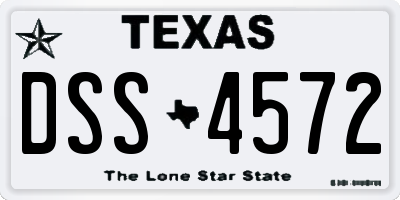 TX license plate DSS4572